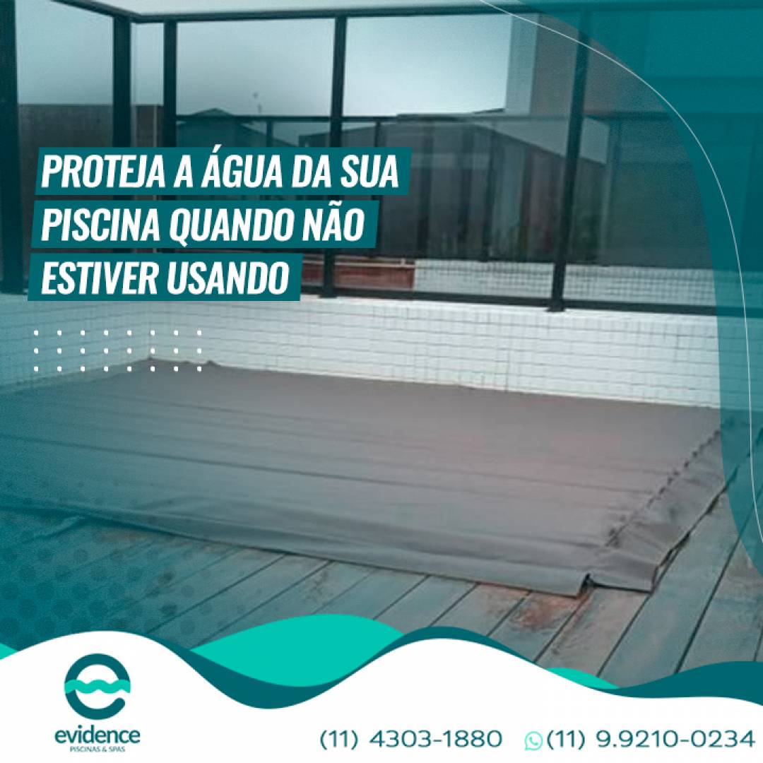 Proteja a água da sua piscina quando não estiver usando